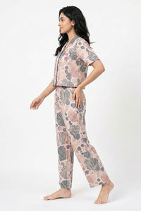Zivame Woven Loungewear Set - Vanilla Ice — thumbnail 3